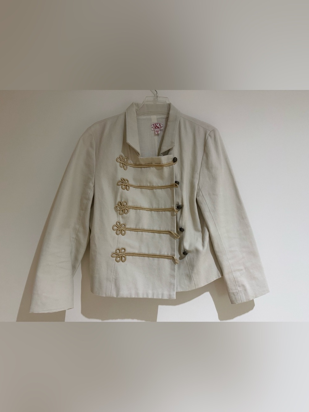 Military Style Women's Jacket w/ ornate button details, Size M